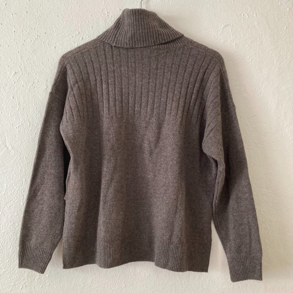 Madewell Hickory Turtleneck Sweater - Brown/Taupe, Size Small - Picture 7 of 8